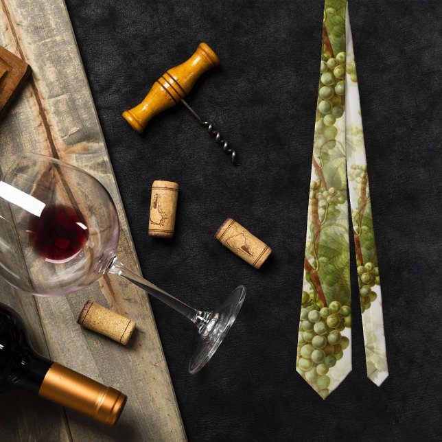 Wine Lovers Elegantes Traubenmuster Design Krawatt Krawatte (Von Creator hochgeladen)