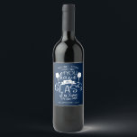 Wine Lovers Funny 2020 Covid Christmas Blue Wood Weinetikett<br><div class="desc">Wine Lovers Funny 2020 Covid Christmas Blue Wood Wine Label</div>