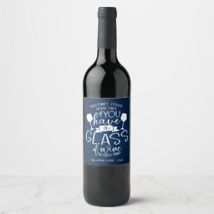 Wine Lovers Funny 2020 Covid Christmas Blue Wood Weinetikett