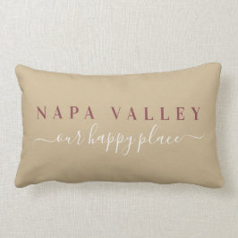 Wine Napa Valley Happy Place Lumbar Pillow Lendenkissen
