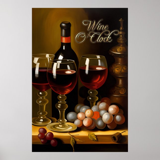 Wine O'Clock Poster (Vorne)