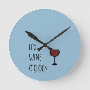 Wine O'Clock Runde Wanduhr
