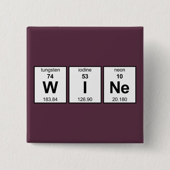 WINe Periodic Table Button (Vorderseite)