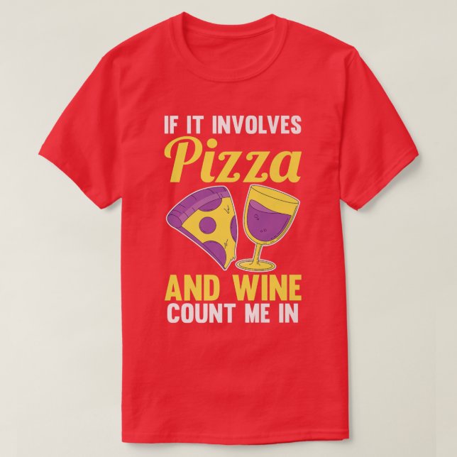 Wine Pizza Premium  T-Shirt (Design vorne)