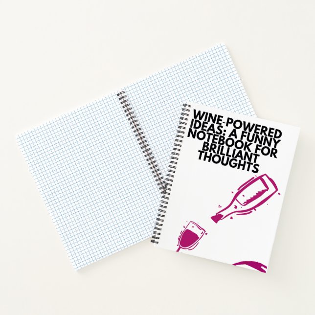 Wine‑Powered Ideas – Funny Notebook for Brilliant  Notizbuch (Innenseite)