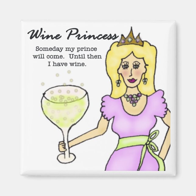 Wine Princess Magnet (Vorne)