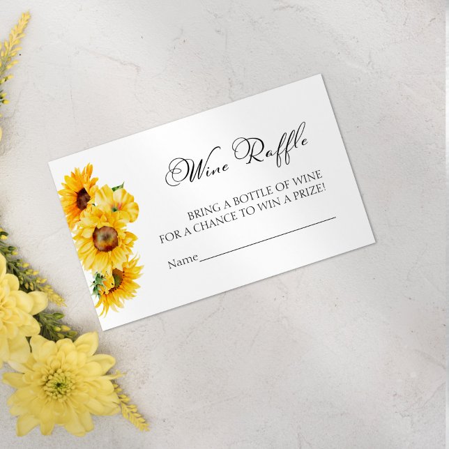 Wine Raffle Game | Sonnenblumenfall-Brautparty Begleitkarte (Von Creator hochgeladen)