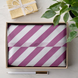 Wine Red and White Striped Seidenpapier