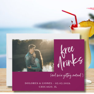 Wine Red Couple Foto Wedding Save the Date