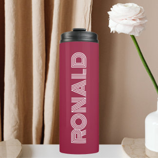 Wine Red Modern Typografy Personalisiert Thermosbecher