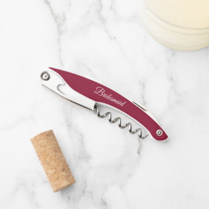 Wine Red Personalisiert Wedding Bridesmaid Kellnermesser