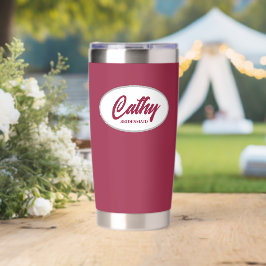 Wine Red Styliding Wedding Bridesmaid Thermobecher