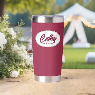 Wine Red Styliding Wedding Bridesmaid Thermobecher