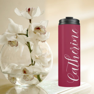 Wine Red Styliding Wedding Bridesmaid Thermosbecher