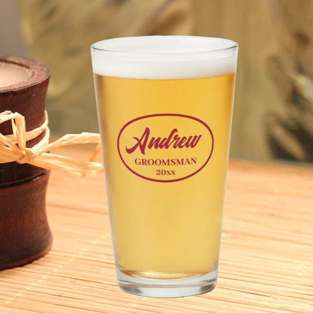 Wine Red Stylized Wedding Trauzeuge Glas (In Situ Table)