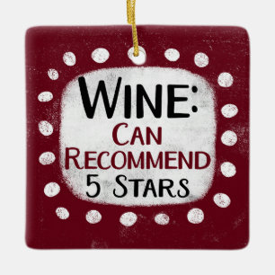 Wine Review 5 Sterne Ornament