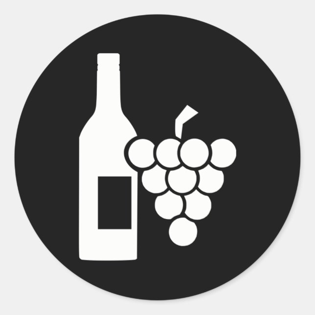 Wine Runder Aufkleber (Vorderseite)
