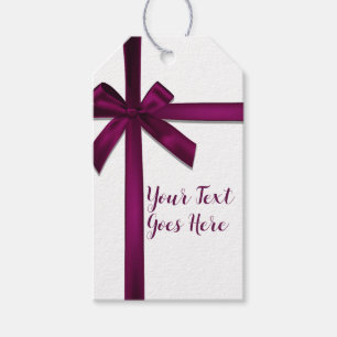 Wine Satin Ribbon Bow Weihnachtsfeier Geschenkanhänger