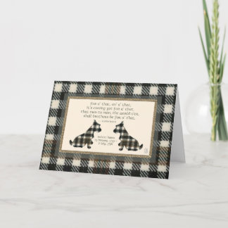 Wine Scottie Robert Burns Geburtstag 1 Karte