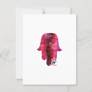 Wine Stain Hamsa Postkarte