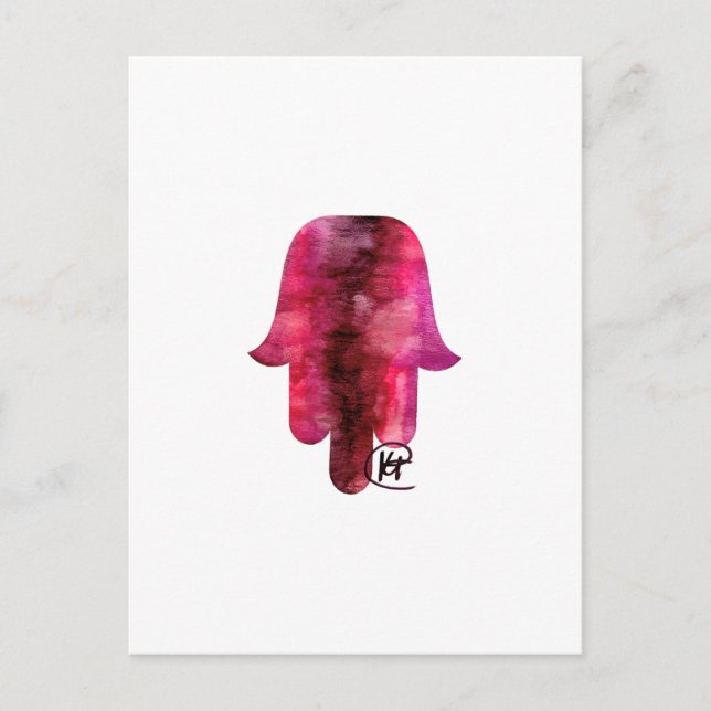 Wine Stain Hamsa Postkarte (Vorderseite)