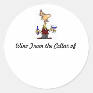 Wine_Taster, Wein vom Keller von Runder Aufkleber