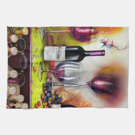 Wine tasting in der Fattoria Moncucchetto Geschirrtuch