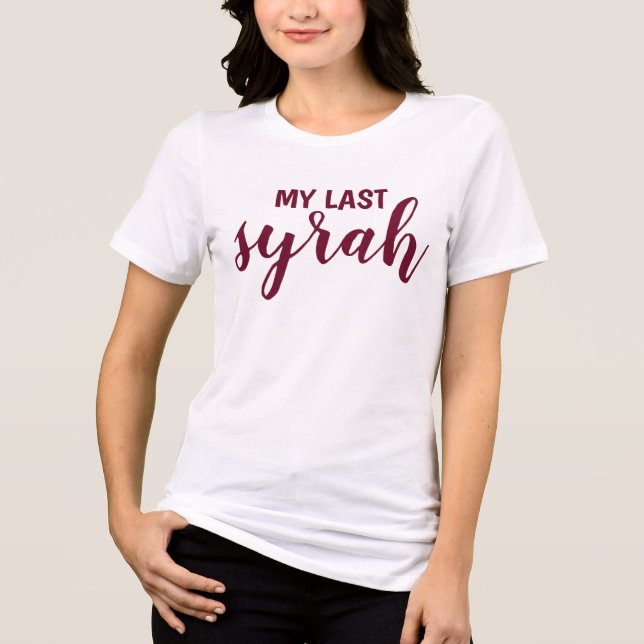 Wine-themed Bachelorette Party Group Tri-Blend Shirt (Vorderseite)