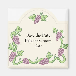 Wine Themed Save the Date Magnete