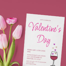 Wine Valentine's Day Party Folieneinladung