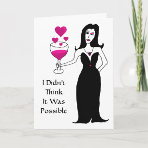 Wine Vixen Valentine's Day Card Feiertagskarte