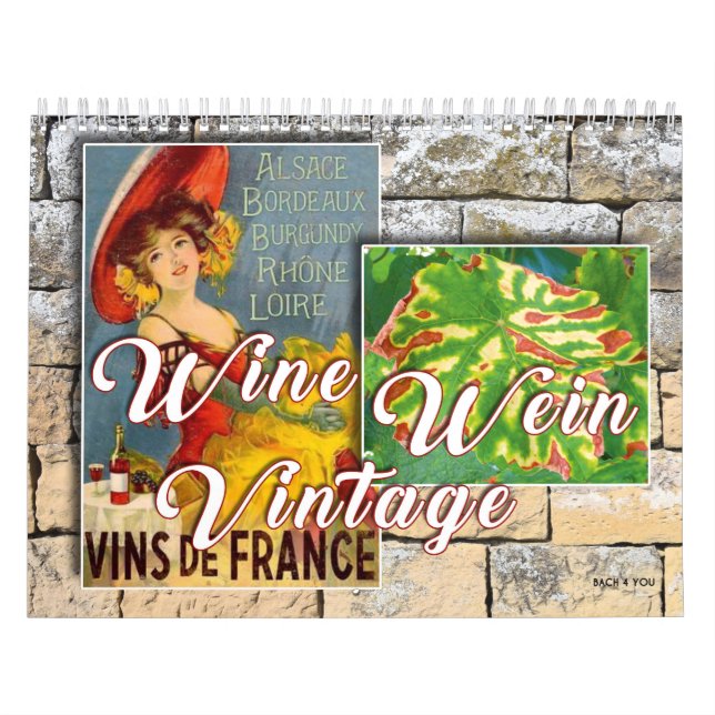 Wine Wall Calendar - Wine Vintag Kalender (Titelbild)