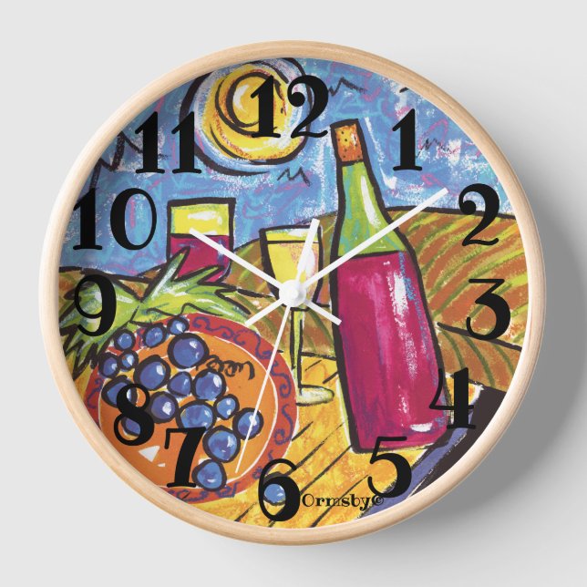 Wine-Wall-Uhr Uhr (Vorderseite)