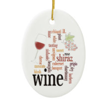 Wine Word Cloud Design Ornament