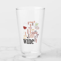 Wine Word Cloud Design Trinkglas