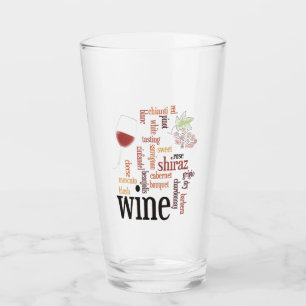 Wine Word Cloud Design Trinkglas Glas