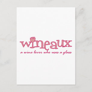Wineaux definiert postkarte