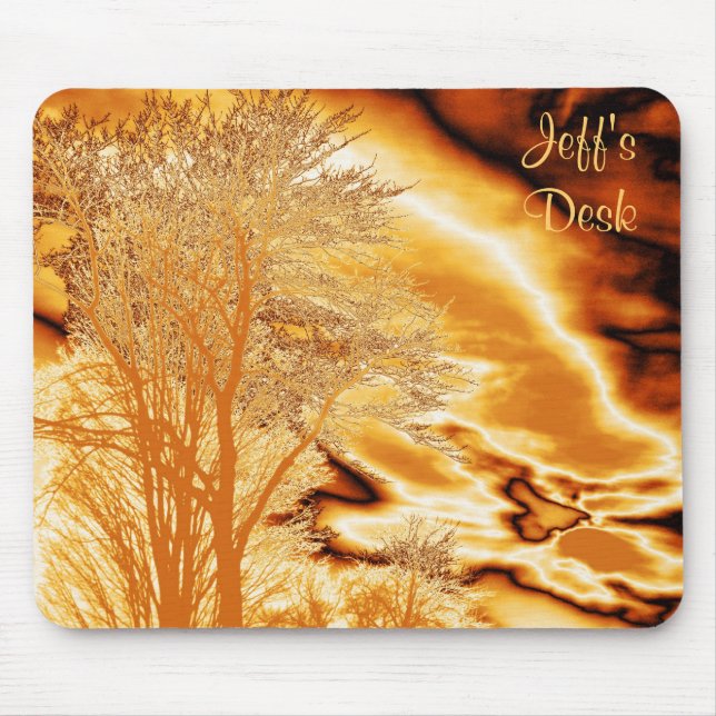 Winer Tree in geschmolzener Gold-Maus-Pad Mousepad (Vorne)