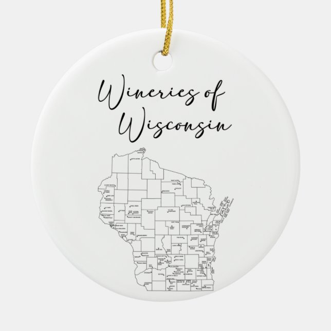 Wineries of Wisconsin Keramik Ornament (Vorne)