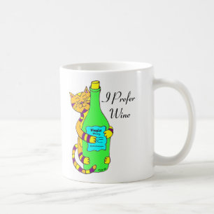 Winey Katze, "ich bevorzuge Wein-" Kaffee, Tee Kaffeetasse