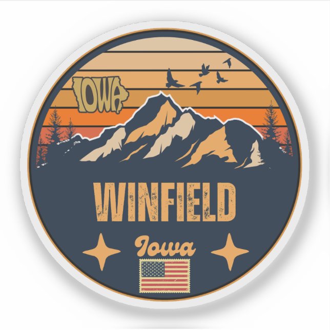 Winfield, Iowa Aufkleber (Vorderseite)