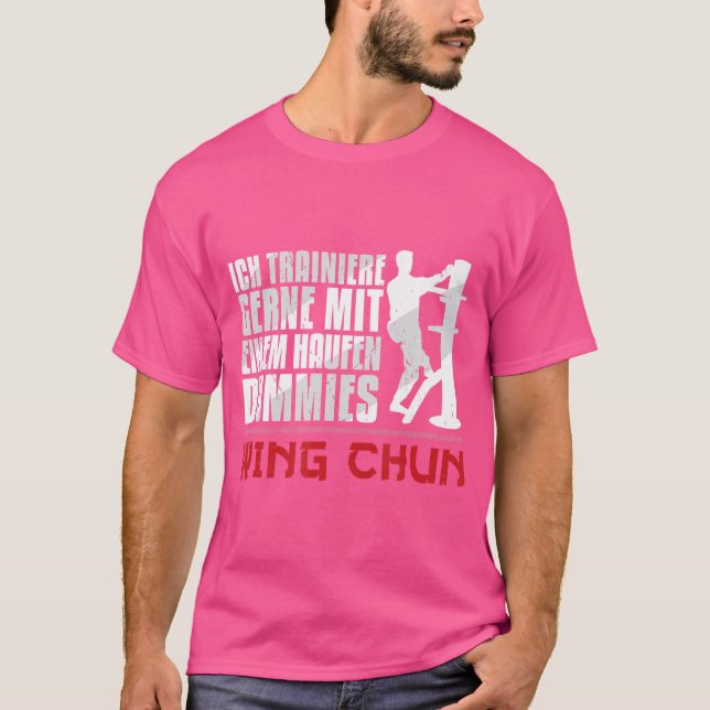 Wing Chun Holzpuppe Haufen Dummies Martial Arts Ku T-Shirt (Vorderseite)