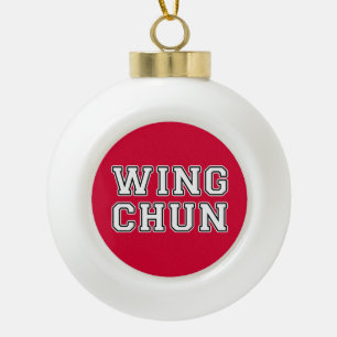 Wing Chun Keramik Kugel-Ornament