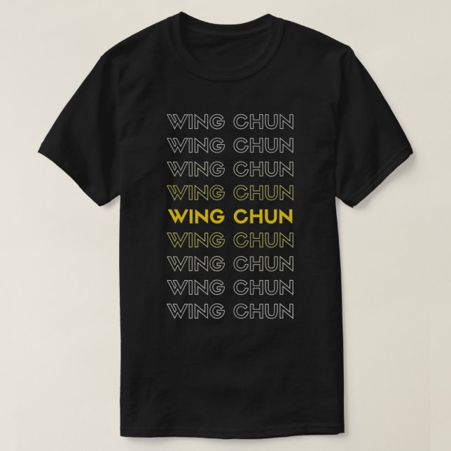 Wing Chun Kung Fu Apparel Fading Wing Chun Design T-Shirt (Design vorne)
