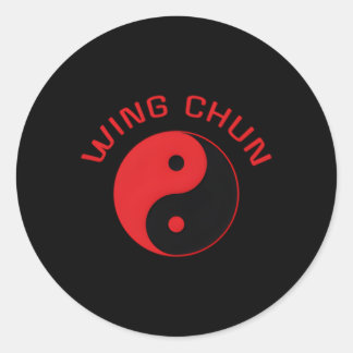 Wing Chun Kung Fu Runder Aufkleber