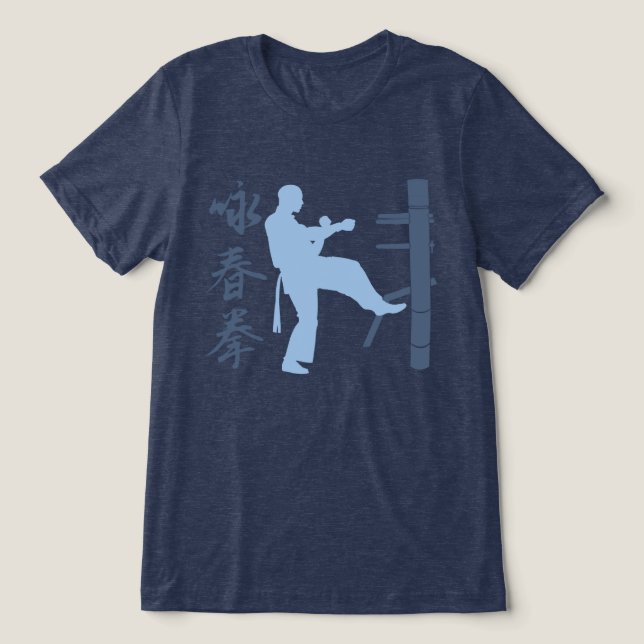 Wing Chun Kung Fu Tri-Blend Shirt (Design Vorderseite)