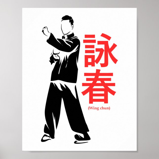 Wing Chun Martial Arts Kung Fu Poster (Vorne)