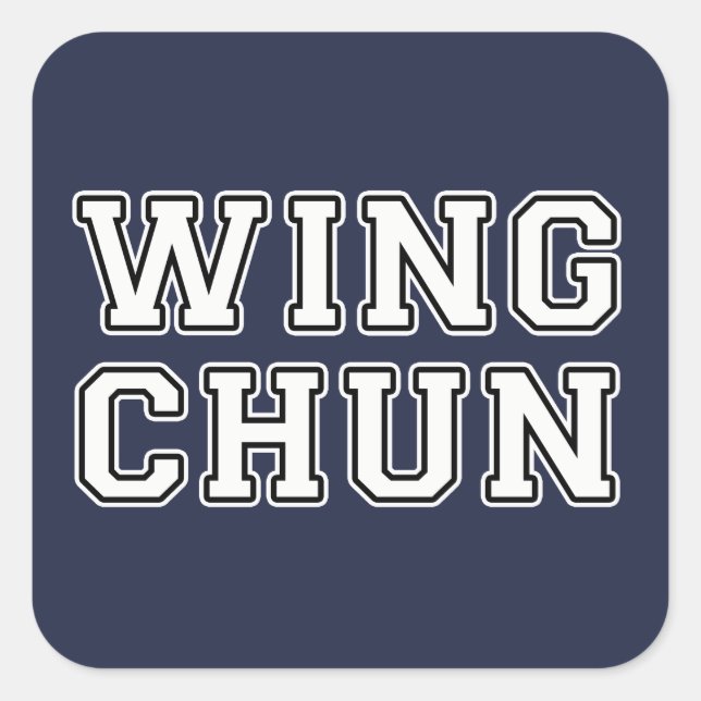 Wing Chun Quadratischer Aufkleber (Vorderseite)