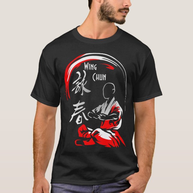 Wing Chun Sifu Meditation Kung Fu T - Shirt (Vorderseite)