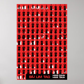Wing Chun Siu Lim Tao Red Poster